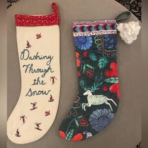 Festive Holiday Stocking Set - never used